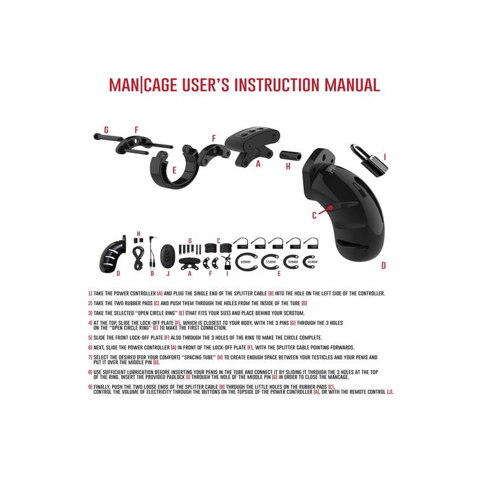 Cage de chasteté e-stim ManCage N°22