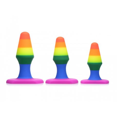 Kit plug anal silicone Rainbow Ready Frisky