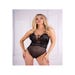 Body Jumolina dentelle & motifs végétaux noir