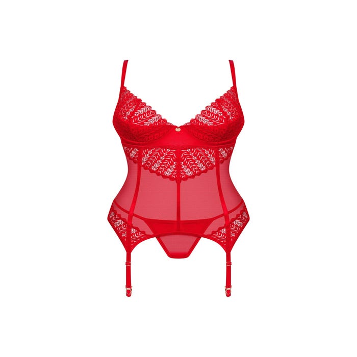 Guêpière Ingridia rouge