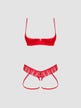Ensemble 2 pièces ouvert Ingridia rouge