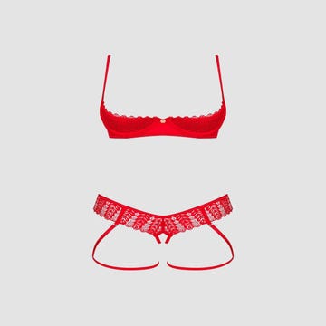 Ensemble 2 pièces ouvert Ingridia rouge