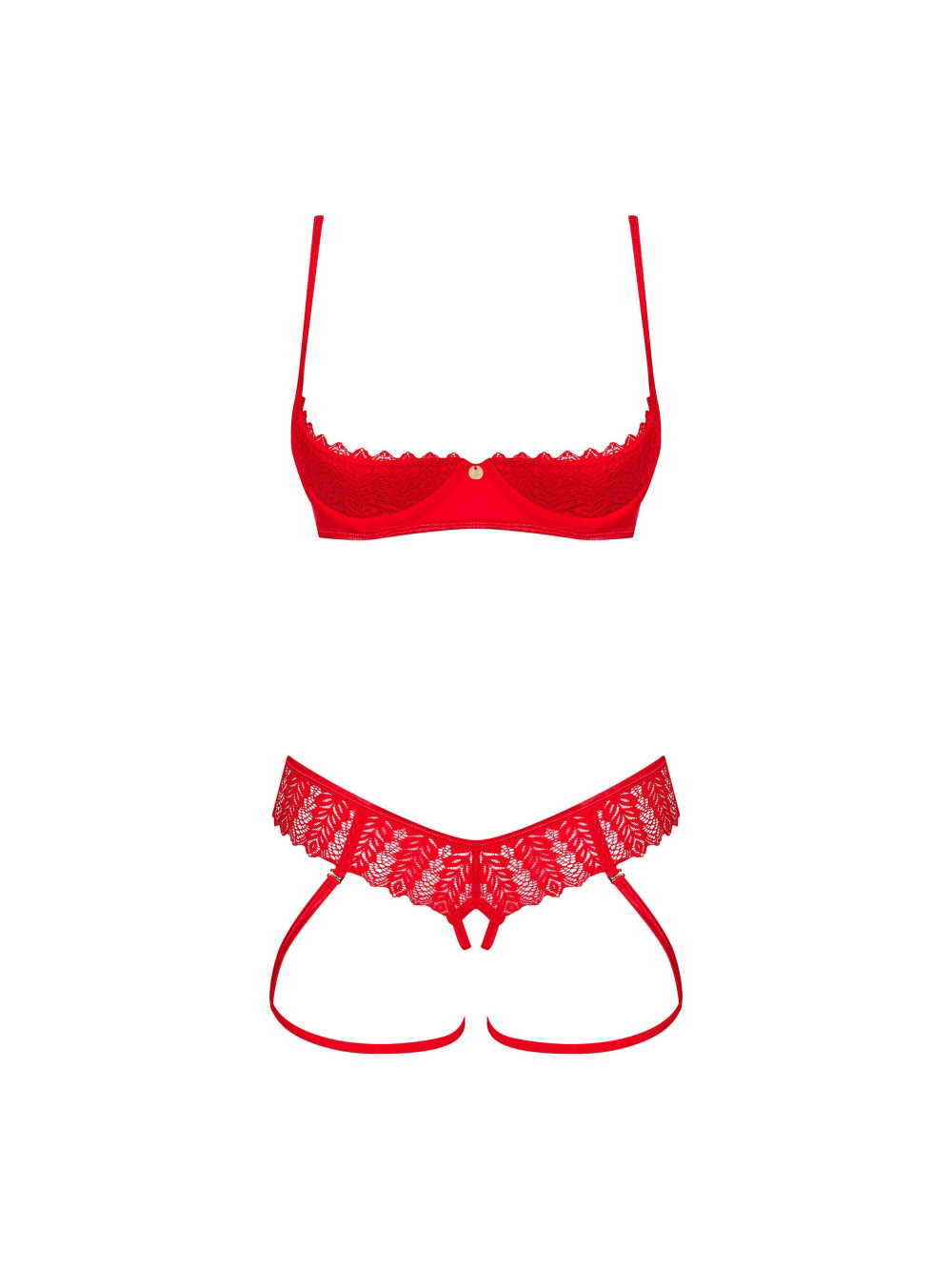 Ensemble 2 pièces ouvert Ingridia rouge main product photo