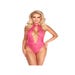 Body dentelle fleurs & noeud rose