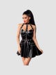 Robe chaînes & oeillets 18289 wetlook noir