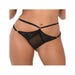 String ouvert dentelle & lanière noir