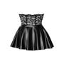 Robe bustier dentelle & wetlook noir