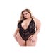 Body ouvert dentelle fleurs Eco Lace Collection noir GT
