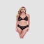 Ensemble 2 pièces dentelle fleurs Eco Lace Collection noir