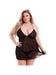 Nuisette dentelle fleurs Eco Lace Collection noir GT