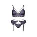 Ensemble 3 pièces dentelle violet 