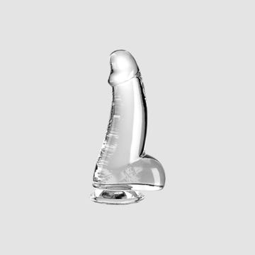 Gode avec testicules 19 cm King Cock Clear