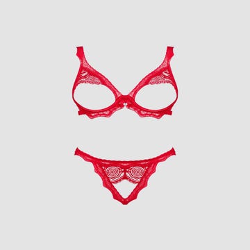 Ensemble 2 pièces ouvert Bergamore rouge
