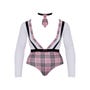 Costume étudiante carreaux blanc