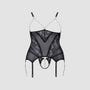 Guêpière 2 pièces corset ouvert noir