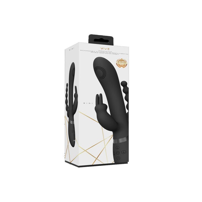 Vibromasseur rabbit double pénétration Rini