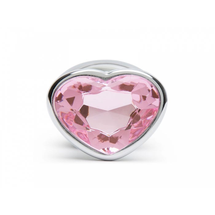 Plug anal bijou coeur Secret Shine rose large