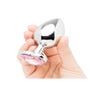 Plug anal bijou coeur Secret Shine rose large