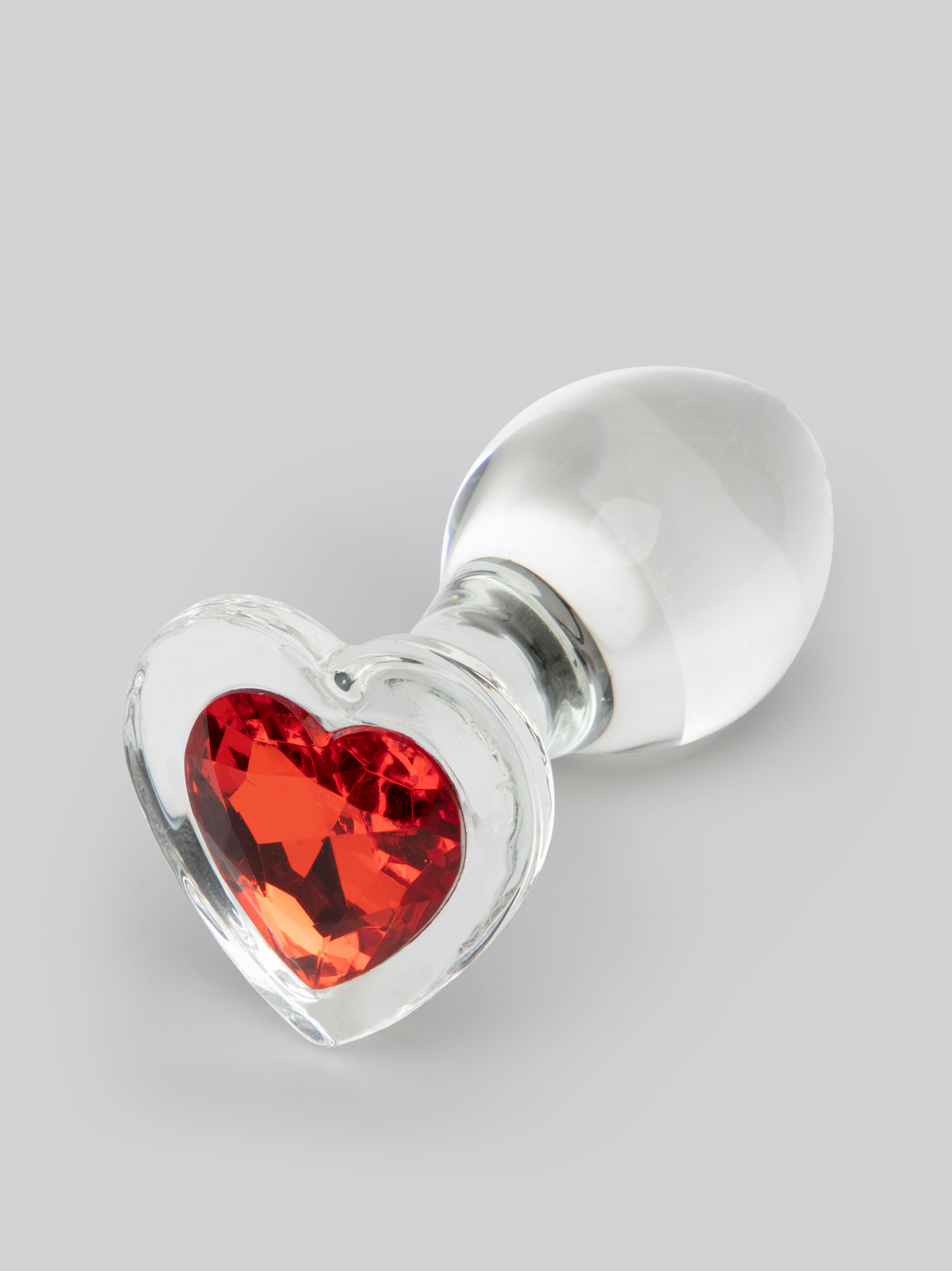 Plug anal en verre Sensual Glass coeur medium 2