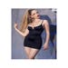 Robe CR4667 satinée noire 