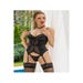 Guêpière 3 pièces CR4674 satinée noire