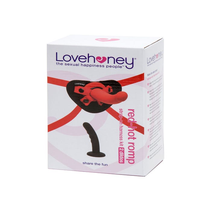 Kit gode ceinture Red-hot Romp 3 pièces