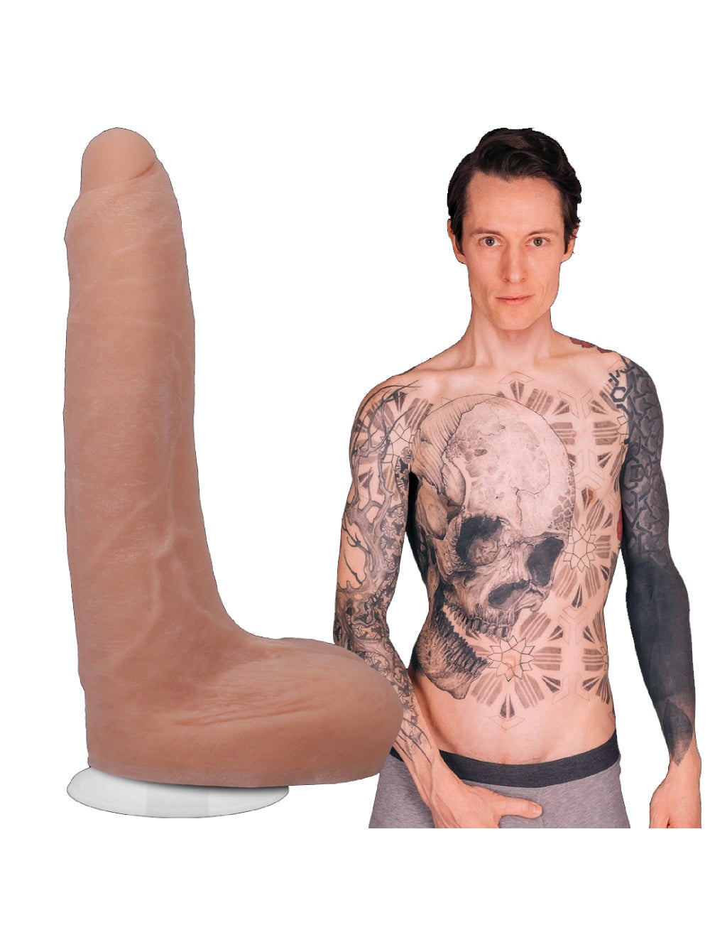 Gode avec testicules Owen Gray 22,9 cm Signature Cocks 2