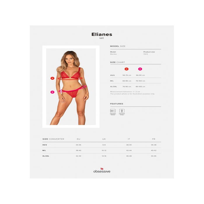 Ensemble 2 pièces Elianes rouge
