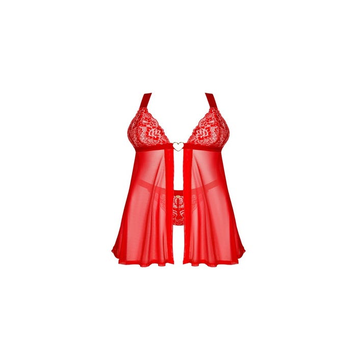 Nuisette babydoll Elianes rouge 