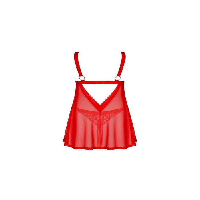Nuisette babydoll Elianes rouge 
