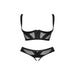 Ensemble 2 pièces ouvert Chic Amoria noir 