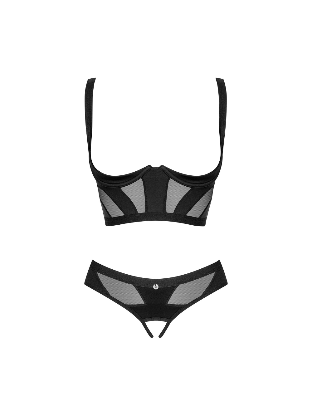 Ensemble 2 pièces ouvert Chic Amoria noir