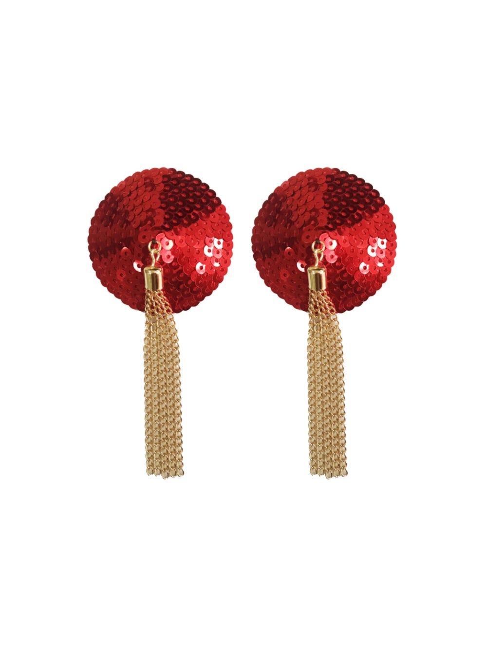 Cache-tétons Chain rouge & or main product photo