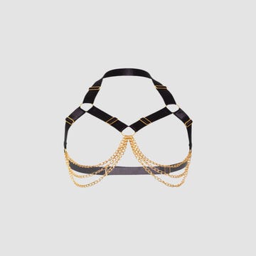 Soutien-gorge harnais Luxury Chain or