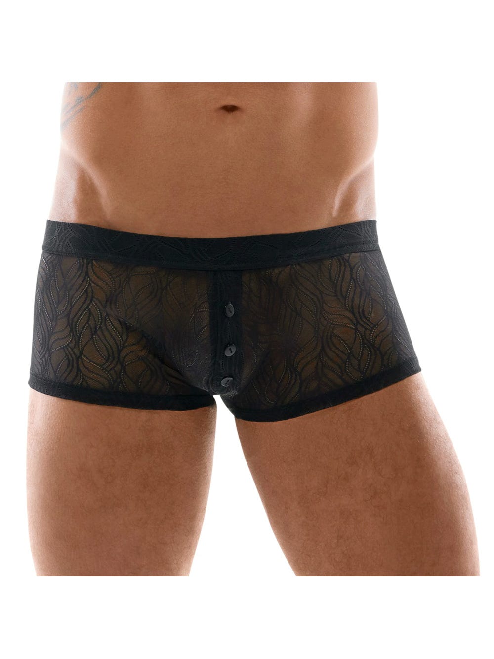 Boxer boutons dentelle noir main product photo