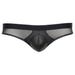 Slip maille transparente & wetlook noir