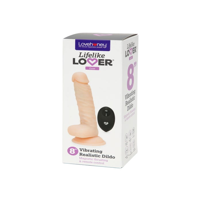 Vibromasseur va-et-vient télécommandé 20,3 cm Luxe Lifelike Lover
