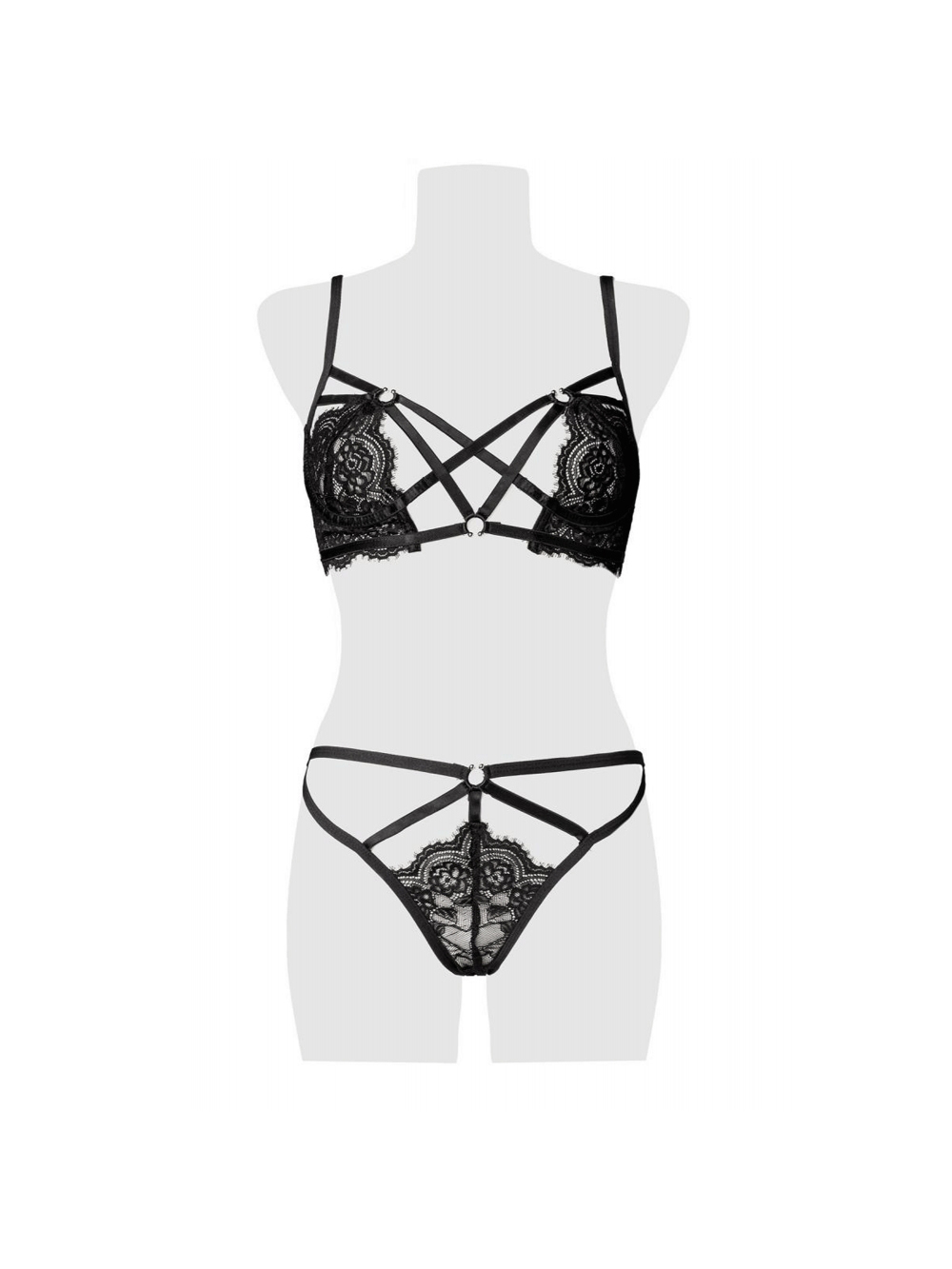 Ensemble 2 pièces dentelle 21003 Romantic noir