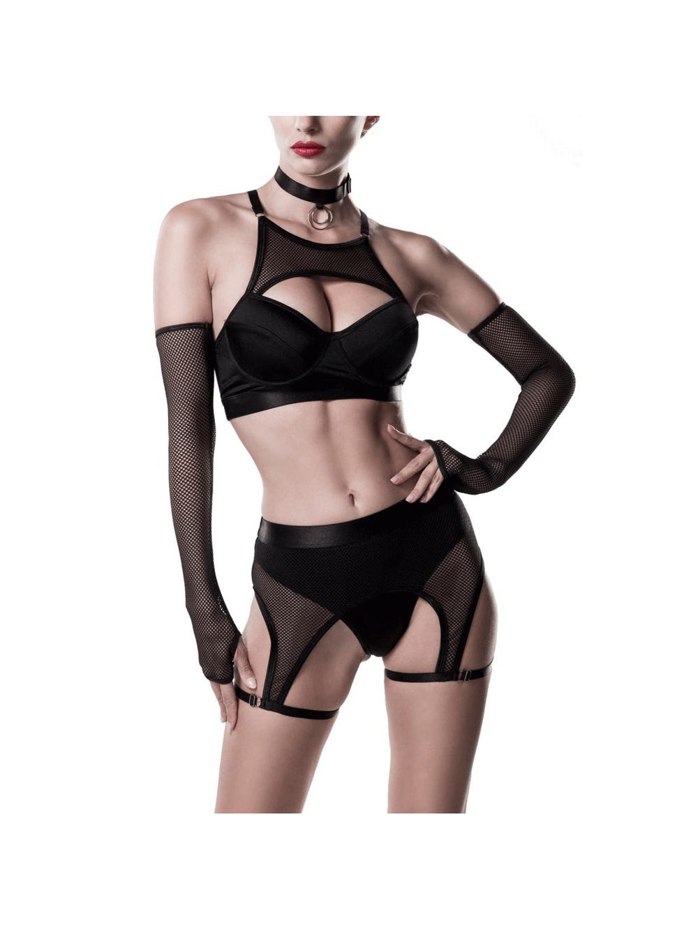 Ensemble 5 pièces velours 20208 Devote noir  main product photo