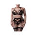 Ensemble 3 pièces dentelle 20059 Devote noir 