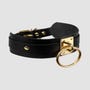 Collier BDSM O-Ring noir et or