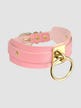 Collier BDSM O-Ring rose et or