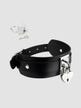 Collier BDSM cadenas coeur noir et argent