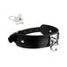 Collier BDSM cadenas coeur noir et argent