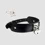 Collier BDSM cadenas coeur noir et argent