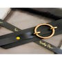 Collier BDSM anneau noir et or