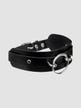 Collier BDSM anneau noir et argent