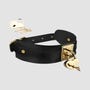 Collier BDSM cadenas coeur noir et or