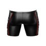 Short rayures wetlook noir & rouge