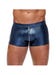 Boxer zip métallique bleu